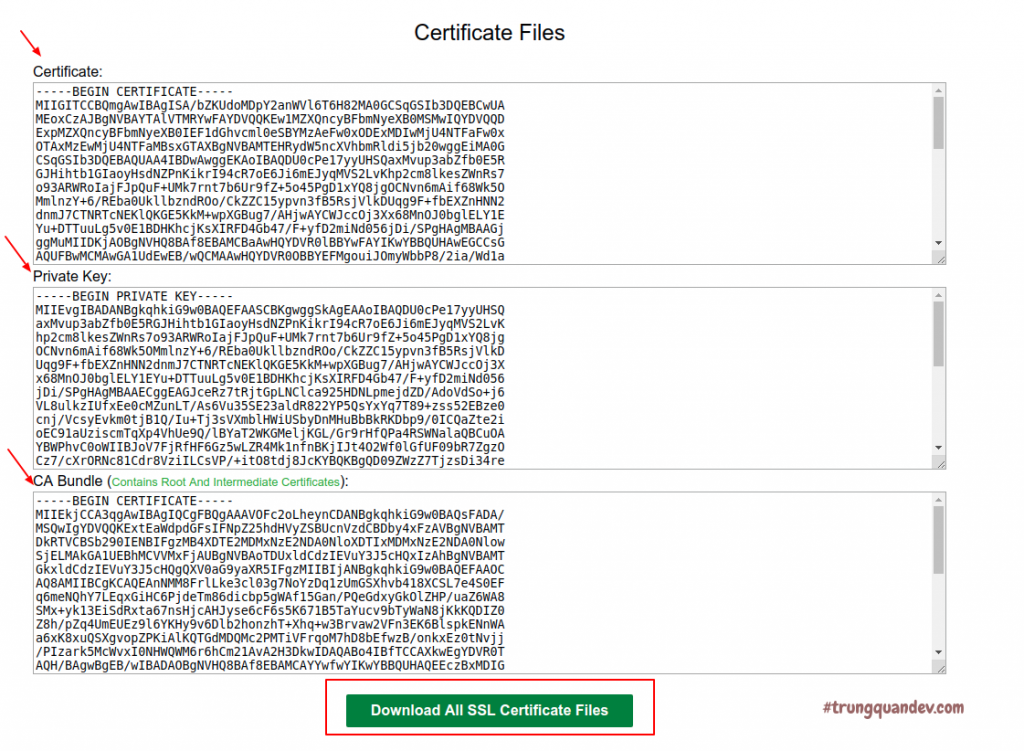 Contoh File Ssl Hướng dẫn lấy chứng chỉ SSL miễn phí khi cPanel không hỗ trợ - TrungQuanDev